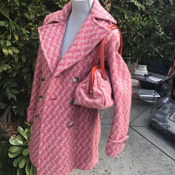Ann Taylor Pink/ White Coat Size 4 - Picture 9 of 11